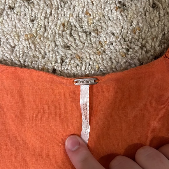 Free People orange boho dress - size tag ripped off (small or medium i think) - Picture 2 of 5